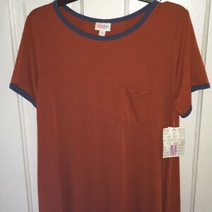LuLaRoe orange M travelcore lounge Carly Swing Dress